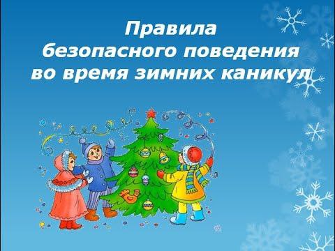 Правила безопасного поведения во время зимних каникул Правила безопасного поведения во время зимних каникул.